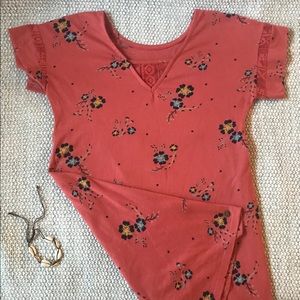 ROXY Girls orange floral tunic